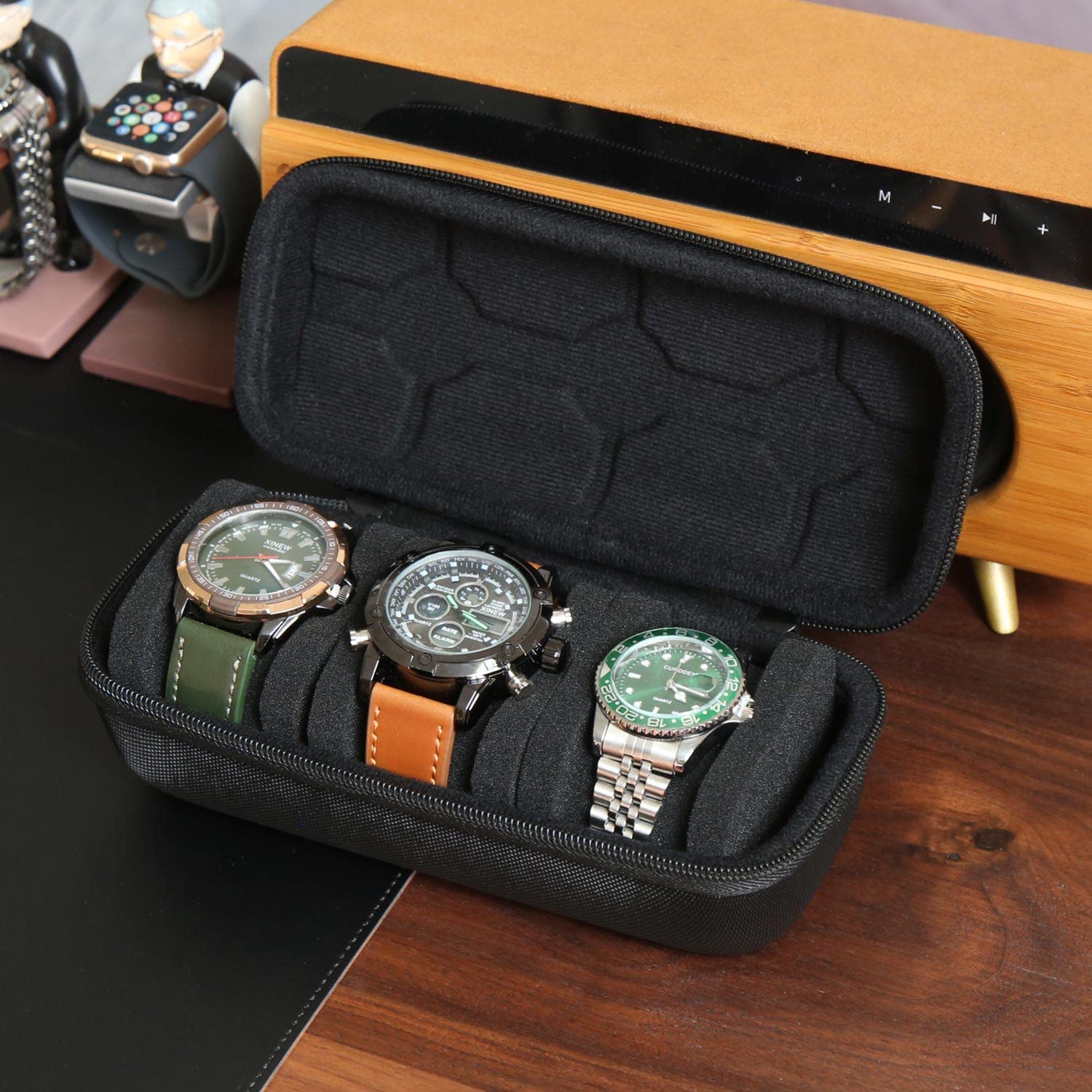 Travel Organizer Men - Uhrenbox-Organizer für Männer oder Frauen, Uhren-Reisetasche,