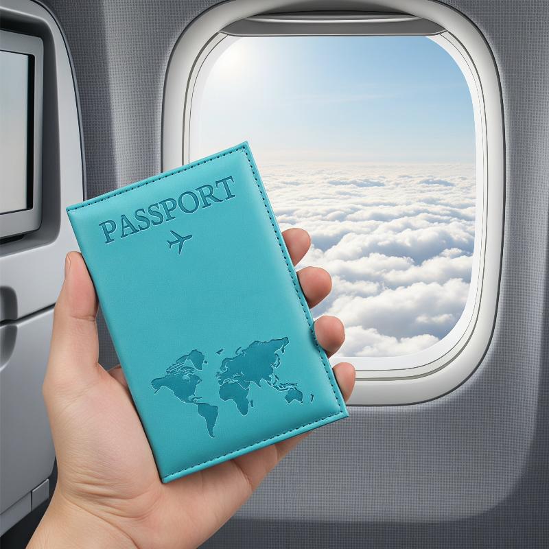 Travel Organizer Men - Reisepasshülle aus PU-Leder, kratzfester Dokumentenhalter für