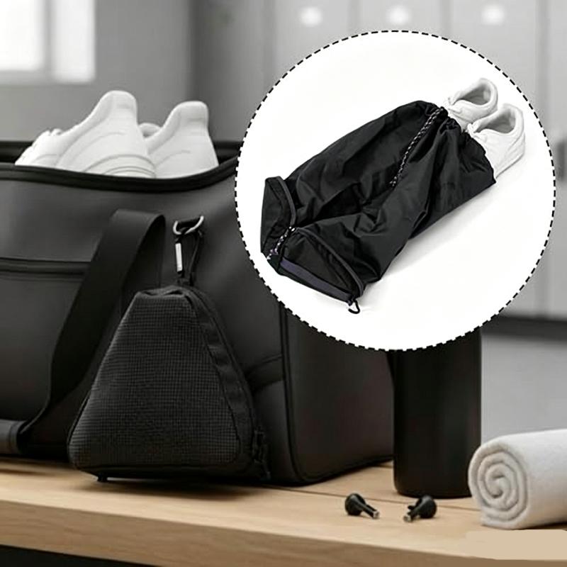 Travel Organizer Men - Faltbare Reise-Schuhtasche, schwarze Schuhaufbewahrungstasche, tragbarer Schuh-Organizer