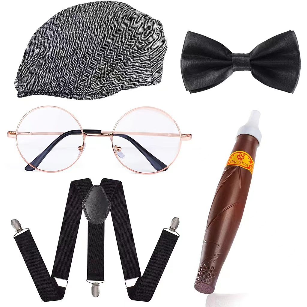 Men'S Accessories In The 1920S - Cosplay Feiertagsparty Opa-Kostüm 1920er Jahre Großvater-Accessoire-Set