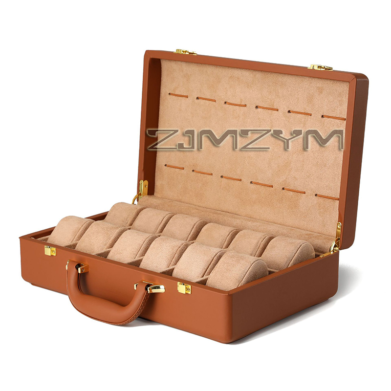 Travel Organizer Men - 12-Fach-Uhrenbox für Herrenuhren, Reise-Uhrenbox, Rolex-Aufbewahrungsbox, Organizer,