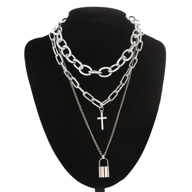 FNQUFUJ Layered Grunge ästheti – Men Accessories Neck Chain Bewertung und Preis