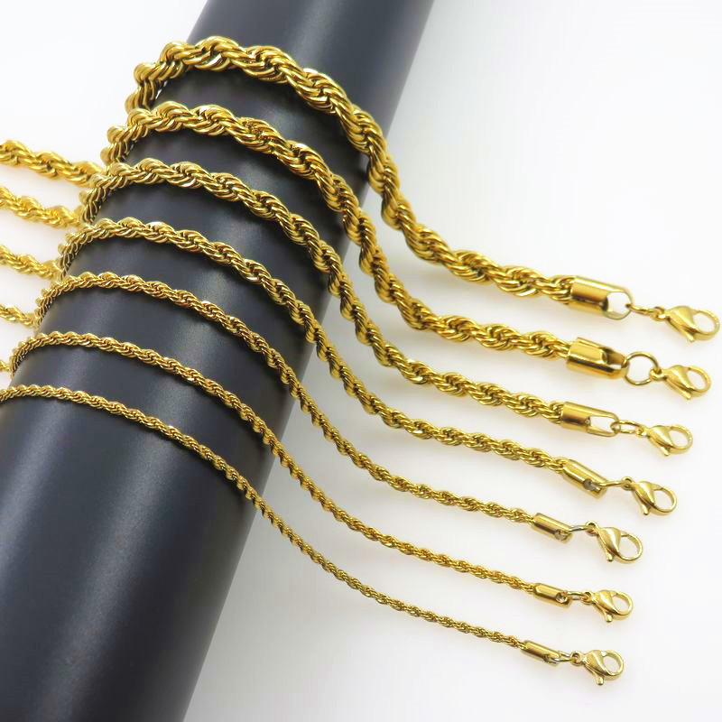 Edelstahl Twist Seil lange Ket – Men Accessories Neck Chain Bewertung und Preis