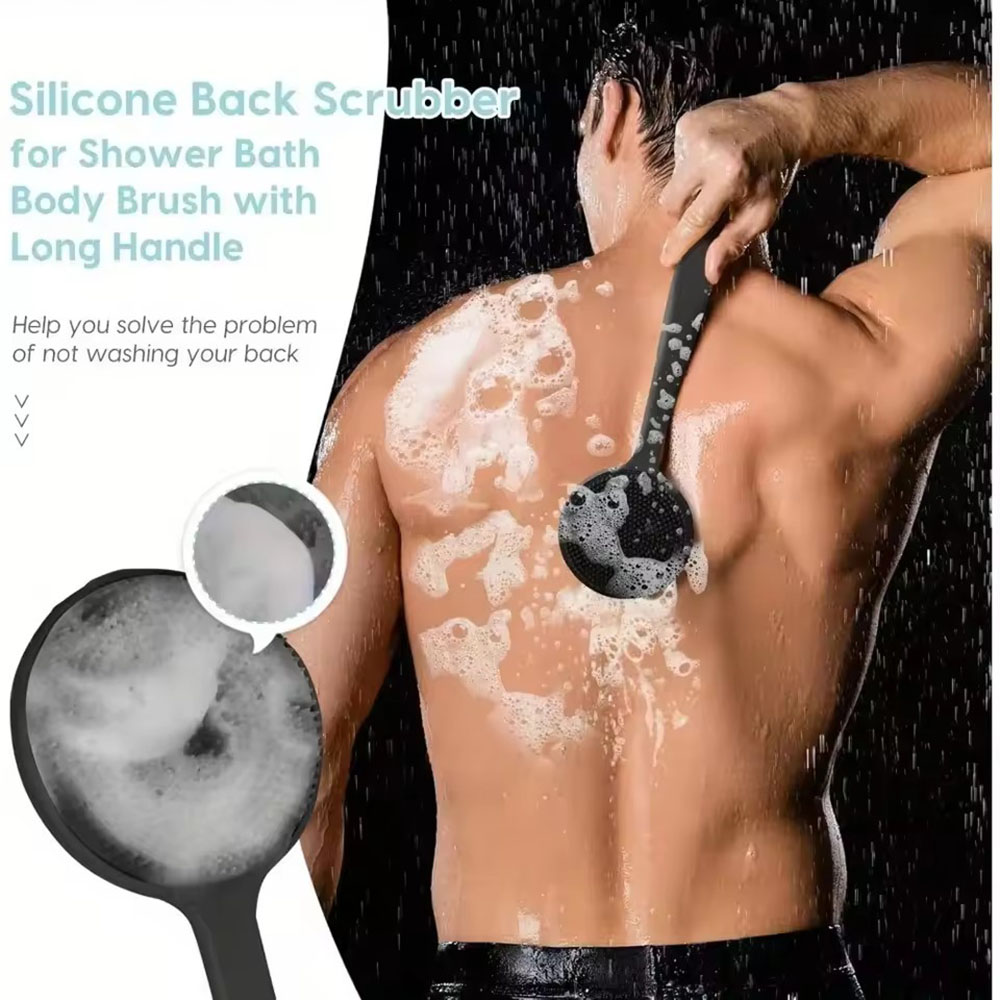 1 Stück Silikon-Rückenwäscher- – Men'S Accessories Types Bewertung und Preis