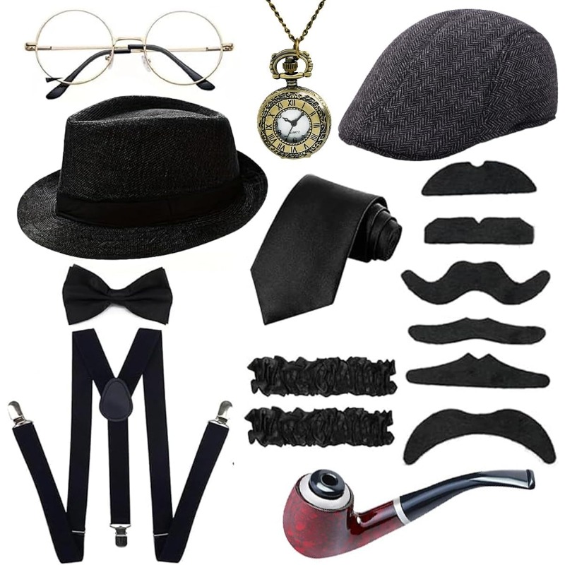 Herren-Kostümzubehör-Set im St – Men'S Accessories In The 1920S Bewertung und Preis