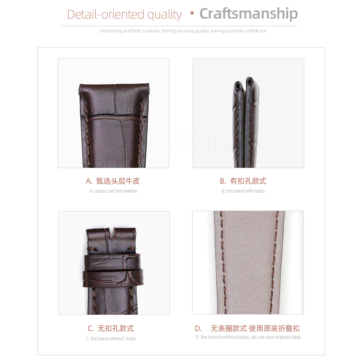 PESNO Geeignet für BVLGARI BB4 – Men'S Accessories Types Bewertung und Preis